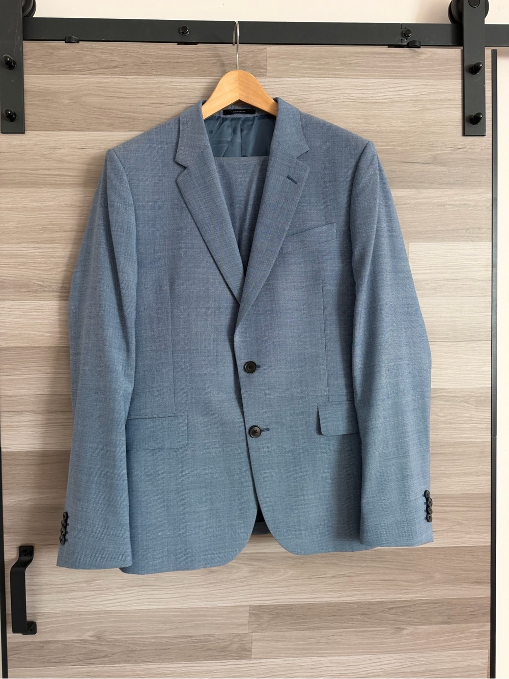 Designer Paul Smith Soho Fit Blue Cotton Suit Size 42R/52 Brand New Unaltered